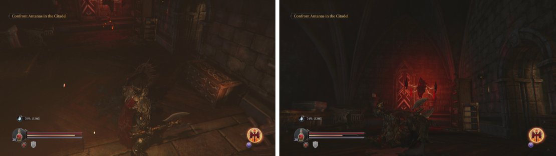 Both blocking (left) and rolling (right) will consume stamina.