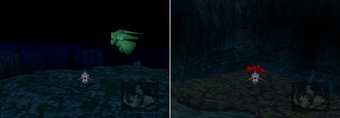 No, it&rsquo;s not a giant gold fish, it&rsquo;s Emerald Weapon, a superboss. Avoid it at all costs (left). Locate the red Shinra submarine you sunk earlier to recover the Huge Materia it was carrying (right).