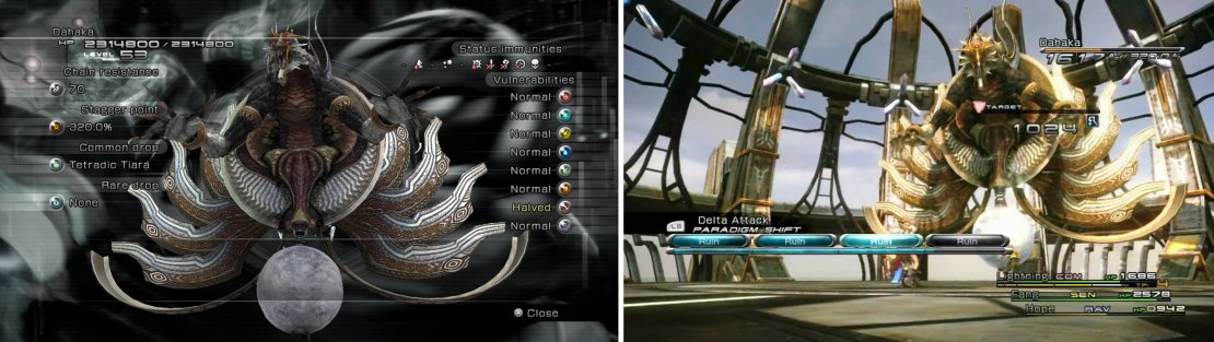 Dahaka is a flying Pulse fal&rsquo;Cie the party spots soon after their arrival in Gran Pulse. It frequently flies by the party during their journey to Oerba, until it returns to its roost atop Taejin&rsquo;s Tower.