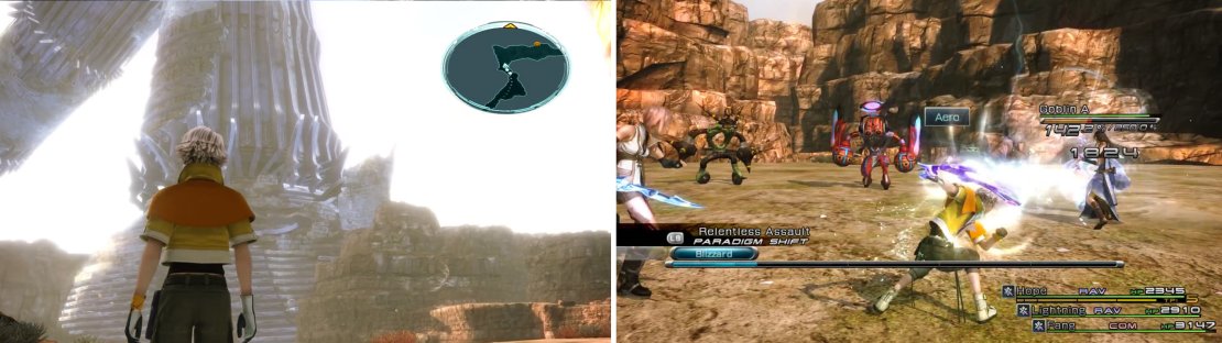 In the Tower&rsquo;s shadow (left) and the Mark battle (right).
