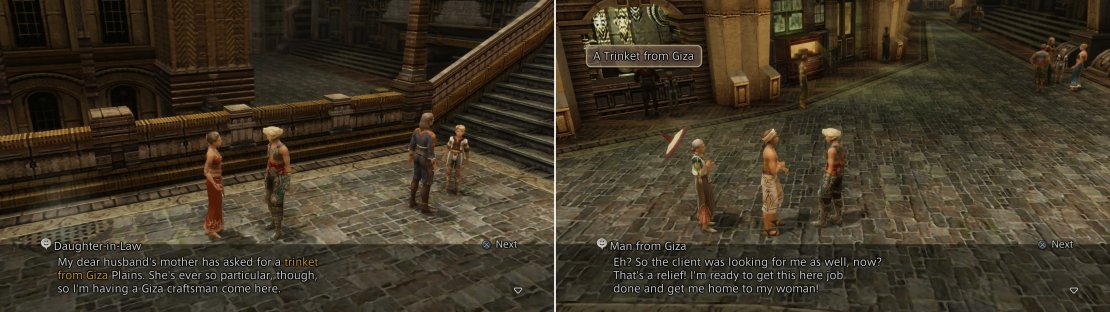 A Daughter-in-Law conspires to acquire a &ldquo;trinket from Giza&rdquo; for her husband&rsquo;s mother (left), and to facilitate this you&rsquo;ll need to locate the wayward &ldquo;Man from Giza&rdquo; (right).