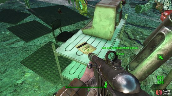 The Enclave Entrenchment Manual here will teach you how to apply an Enclave paint jobs to your Power Armor and create the Enclave flags and crates at settlements.