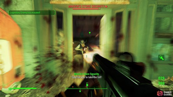 Fight through Raiders in Monsignor Plaza to reach Marvin&rsquo;s shop, then kill Marvin&rsquo;s hired muscled.
