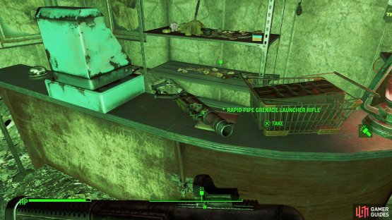 Search the counter for a legendary Grenade Launcher Rifle and Marvin&rsquo;s Note, the latter of which details the next phase of Marvin&rsquo;s scheme.