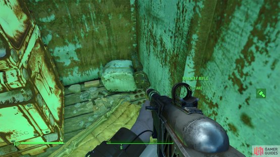 If your level is sufficiently high, you can find a Railway Rifle in one of the boxcars.