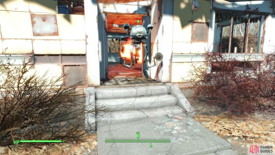 Follow Codsworth through Sanctuary and let him do the heavy lifting against infesting Bloatflies.