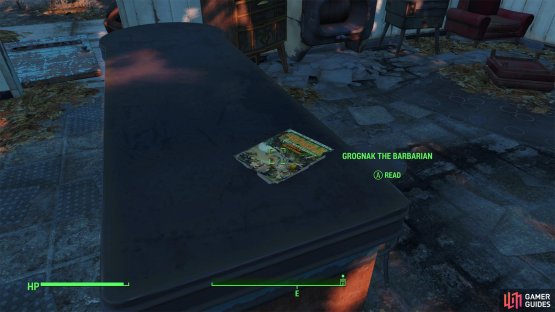 In your old house you can find a copy of Grognak the Barbarian, which will yield permanent boosts.
