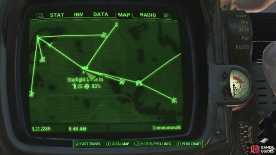 who will establish supply lines between your settlements, causing them to share Workshop contents.