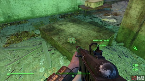 In the ruins of the gift shop you can find some Makeshift Bombs,