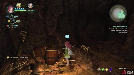 Inspect the supplies to advance the quest