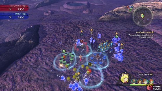 The battle will begin with you surrounded