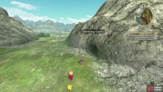 The location of Powder Keg Cavern