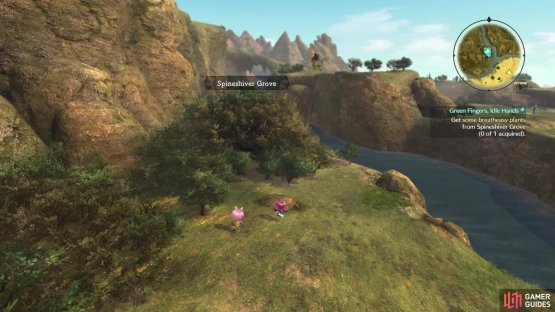 The location of Spineshiver Grove
