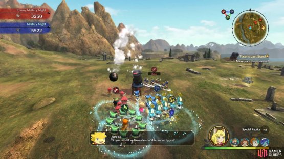 to find some cannons on a side path you might want to destroy
