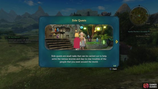 Auntie Martha is your very first sidequest