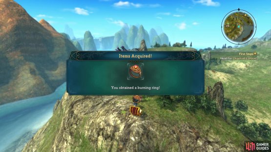 but you can sneak past it to get a Burning Ring