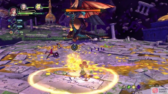 When you see Lofty create a circle on the ground