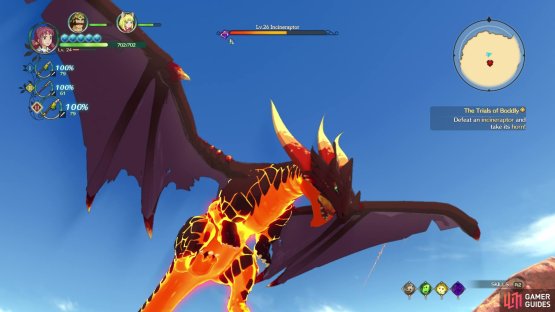 When the boss flies into the air, it&rsquo;ll drop exploding rocks on you