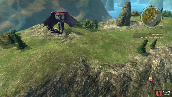 Be extremely careful of the level 50 dragon up on this hill