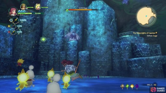 Zagg is invulnerable to damage when jumping around on the trees