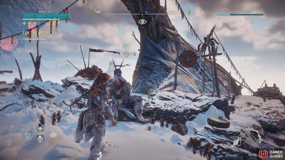 Interact with Aratak to activate a cutscene