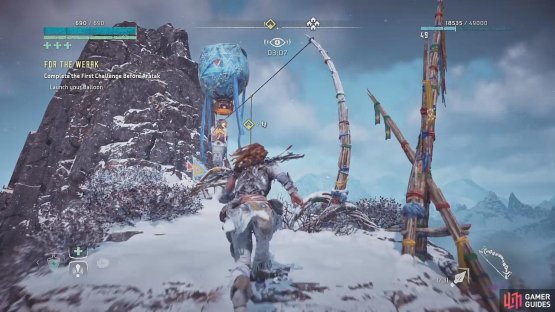 Launch the balloon as soon as the machines are destroyed