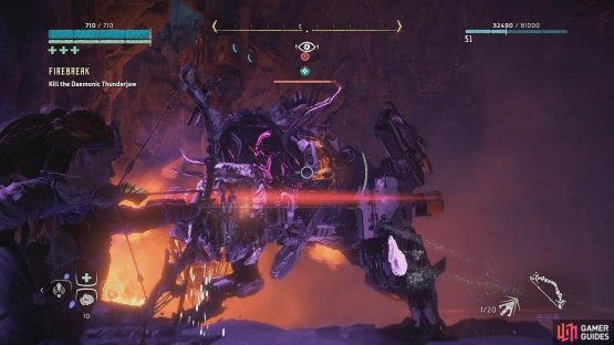 Battle the Daemonic Thunderjaw to gain passage