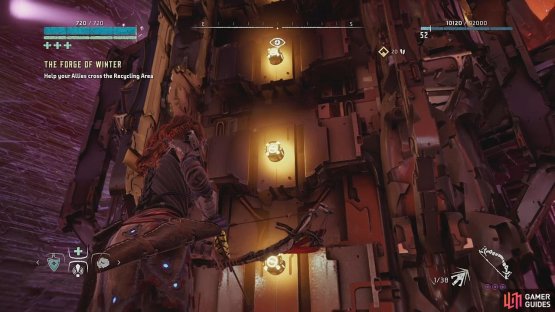 Climb the central structure