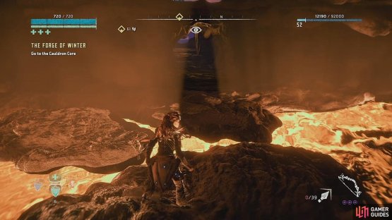 Jump across the rocks to find the tunnel