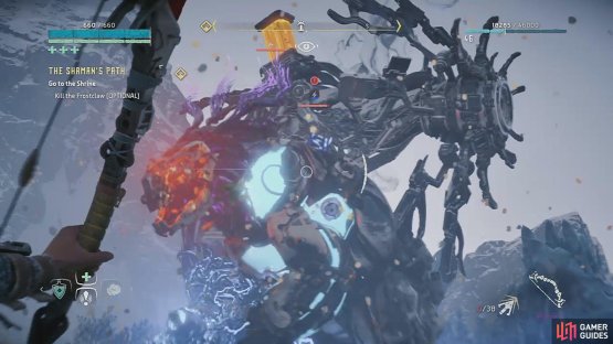 and aim to knock off the Frostclaw&rsquo;s armour