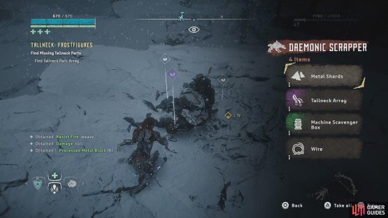 Loot it for the final component, the Array