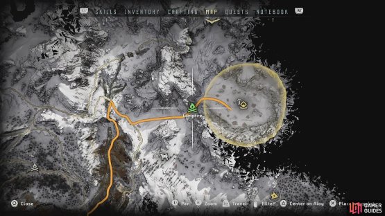 Follow the path to the Northeast side of the map