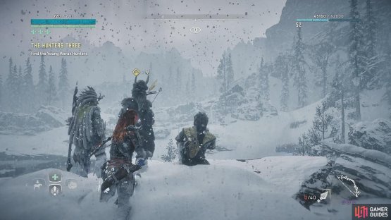 Speak with the three hunters