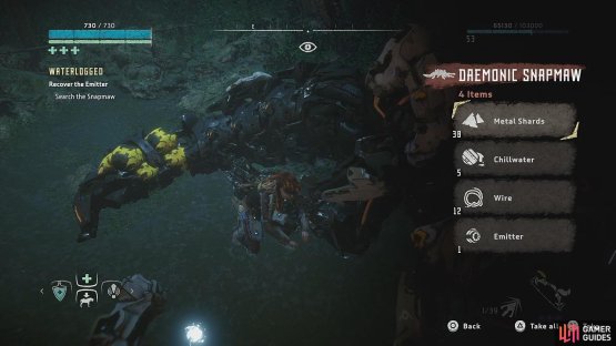 Loot the Snapmaw for the Emitter