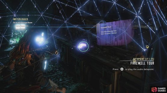 Grab the datapoint inside the storage room