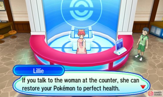 The Pok&eacute;mon Center should always be your first port of call.