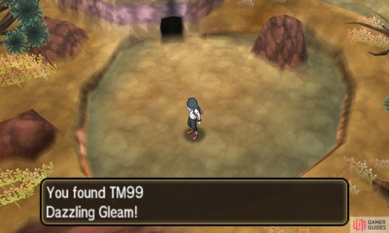 Dazzling Gleam could be useful for the trial at the end of the canyon.
