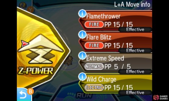 Before pressing Z-Power
