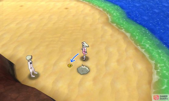 049: Northern area of the beach underneath Sandygast; need to interact with Sandygast to lure it away.