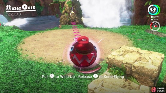 Pull all the way back before letting go with the Chain Chomp