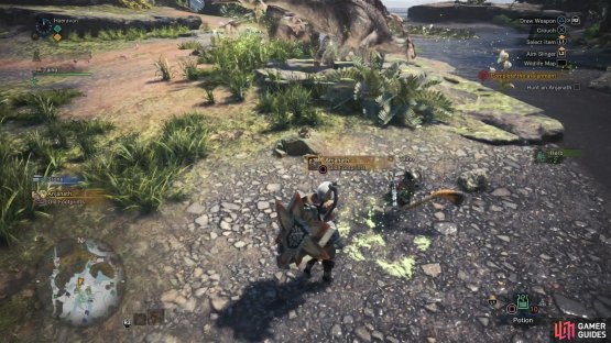 Find Anjanath tracks and boost your Scoutfly level to locate the monster