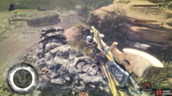 If you manage to land a jump attack on the Barroth and wear it out, you&rsquo;ll finish by delivering a massive strike