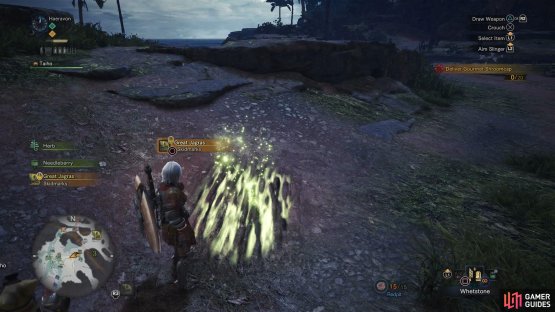 Find various signs of the Great Jagras&rsquo; passage to gain Research Points and boost your Scoutfly Level