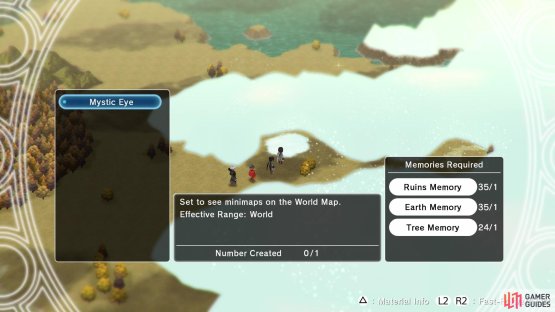 You&rsquo;ll be able to use memories you gained to create artifacts