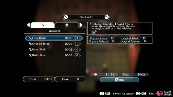 Don’t forget to upgrade your equipment at the shop