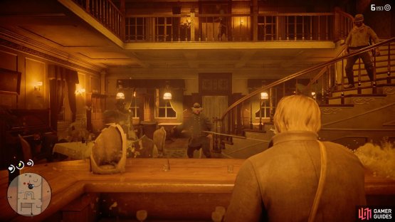 Use Dead Eye in the Saloon to score the five headshots