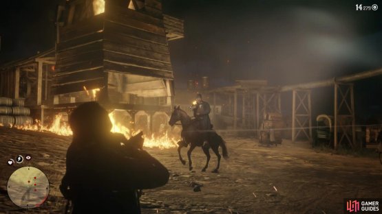 Only shoot the guards in your immediate vicinity on the way to your horse