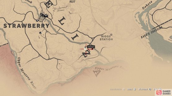 The location of the Stranger for this mission