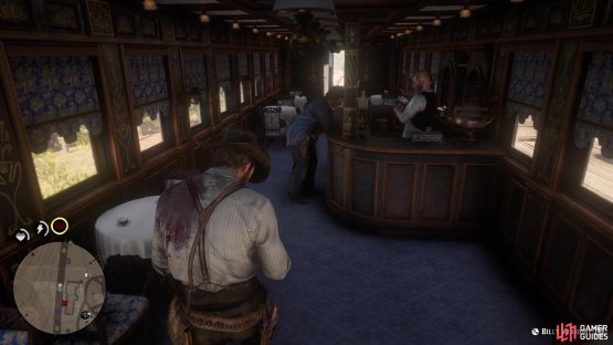 Billy Midnight can be found in the bar car