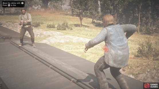Quickly shoot Billy before he can shoot you